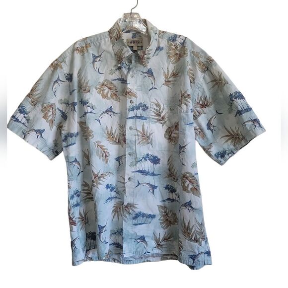 CAMPIA MODA Vintage Men  Tropical Shirt Sz Large - Picture 1 of 7